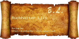 Buchhalter Lili névjegykártya